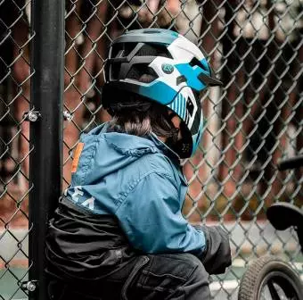 Foto mini 6 - Kask rowerowy Rockbros dziecięcy z odpinaną szczęką rozmiar S (48-52 cm) TS-61 niebieski