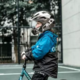 Foto mini 3 - Kask rowerowy Rockbros dziecięcy z odpinaną szczęką rozmiar S (48-52 cm) TS-61 szary