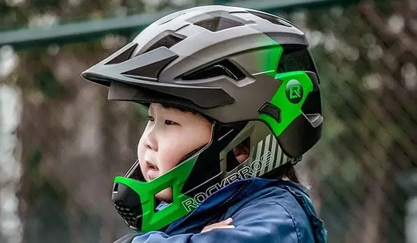 Kask rowerowy Rockbros dziecięcy z odpinaną szczęką rozmiar S (48-52 cm) TS-61 zielony foto 11