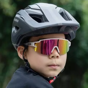 Foto mini 3 - Okulary rowerowe Rockbros dziecięce, ochrona UV, polaryzacyjne, dla dzieci, białe