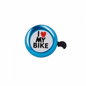 Dzwonek do roweru Forever Outdoor - I love my bike niebieski - 5,5 cm