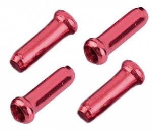Wariant kolorystyczny produktu Aluminiowa końcówka linki, 4 sztuki - czerwony