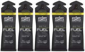 Wariant kolorystyczny produktu 5x żel energetyczny SIS Beta Fuel z kofeiną - cytryna i limonka 60ml