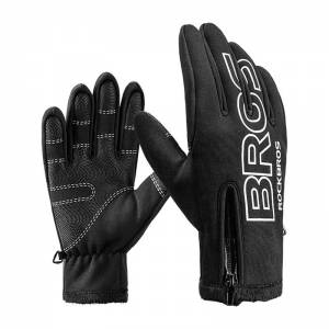 Rękawiczki rowerowe Rockbros S091-4BK, czarne