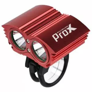 Lampa Rowerowa Przednia Prox Dual I Power 2 x Cree XM-L2 U2 LED, 1600 Lm, Czerwona