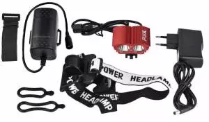 Foto mini 3 - Lampa Rowerowa Przednia Prox Dual I Power 2 x Cree XM-L2 U2 LED, 1600 Lm, Czerwona