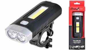 Lampa Rowerowa Przednia Prox Taurus LED, 500 Lm, USB
