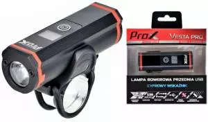 Foto mini 4 - Lampa Rowerowa Przednia Prox Vesta Pro LED, 400 Lm, USB-C